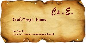 Csányi Emma névjegykártya